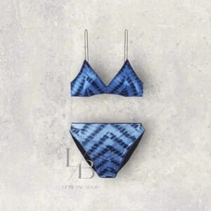 OSEREE Safari metallic stretch-jacquard bikini B1290